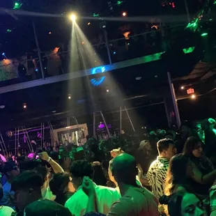 a large group of people dancing