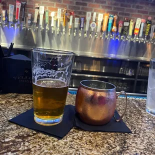 Stone hazy IPA and a Mexican Mule