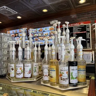 Look at all their Monin syrups!