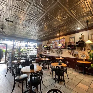 the interior of a coffeehouse