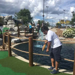 Avoiding the water hazard.