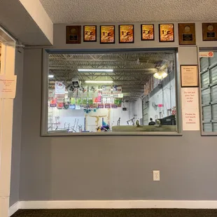 Downstairs viewing area (front entrance)