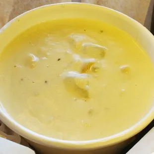 A cup of Clam Chowder