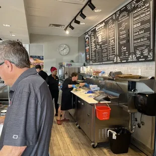 a man working at a counter