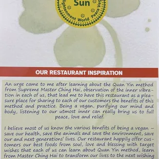 Our Restaurant Inspiration