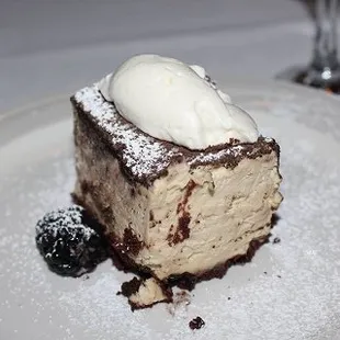 a piece of cake on a plate