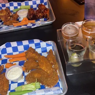 Wings &amp; Beer Flight