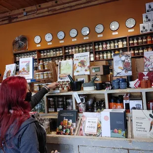 a woman at the counter