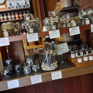 a variety of spices on display