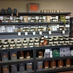 a wide selection of spices