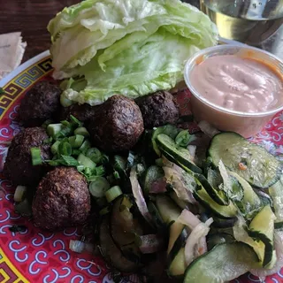 Lemongrass Meatballs Lettuce Wraps (GF)