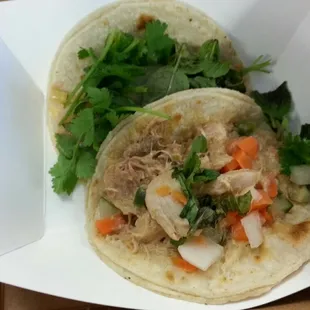 Red curry chicken taco