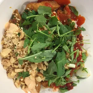 OG chicken bowl from food truck is delicious! The truck came downtown today!