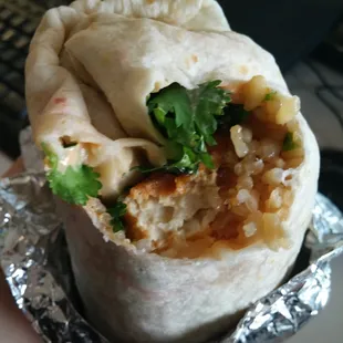 Crispy tofu burrito - so much flavor!