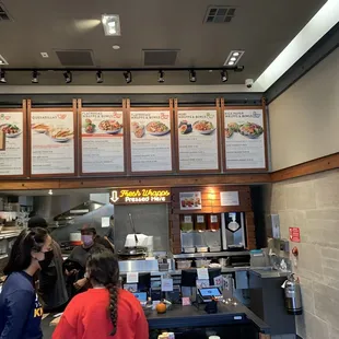The menu at World Wrapps. The staff is super friendly and fast!