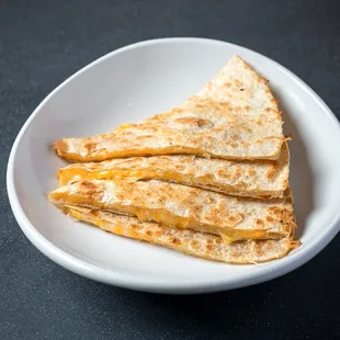 a plate of quesadillas