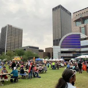 Picnic area with one of the stages