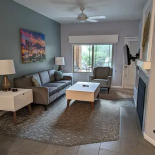 Ground floor two bedroom suite: living room.