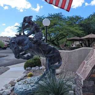 Statue at registration office.
