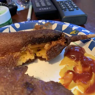 Cheese stick over fried so there&apos;s no more cheese.
