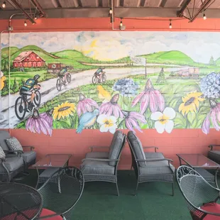 Patio is "biker" and "doggie" friendly!