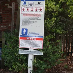 Cyclone Sam's safety guide sign