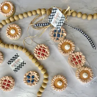 a variety of cookies on a table