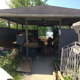 Also by the clubhouse or office