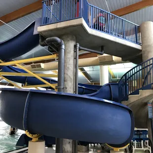 The giant indoor water slide!