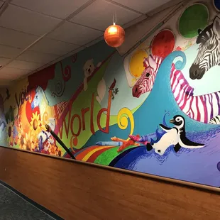 Amazing art on walls!