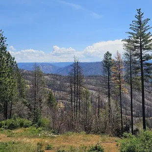 Overlook point with views of Tahoe in the distance on a clear day.