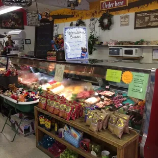 a variety of foods on display
