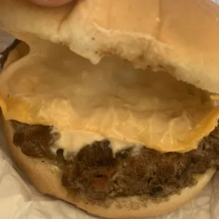 Single with Rebel sauce, and cheese