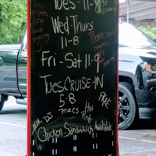 Hours, accurate as of 7/21/18