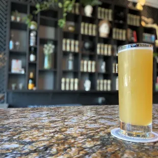 a glass of beer