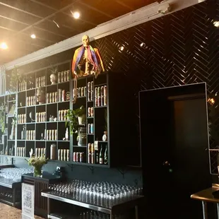 the bar area