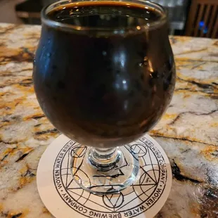 a glass of beer
