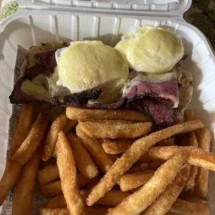 Pastrami Eggs Benedict
