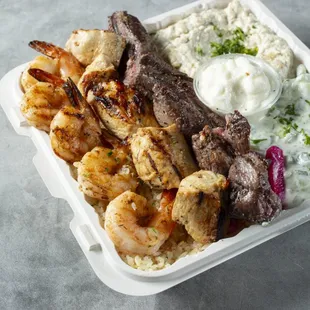 Large three mix Kabab plate