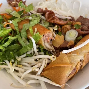 #16 Rice Noodle with Shrimp-Egg Roll-Pork