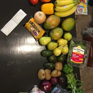 a variety of fruits and vegetables