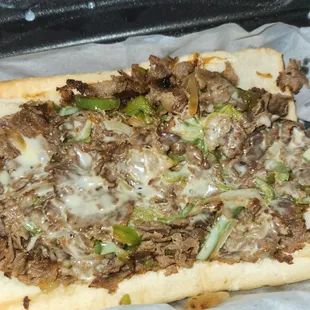 Philly Cheesesteak (minus mushrooms and mayo)