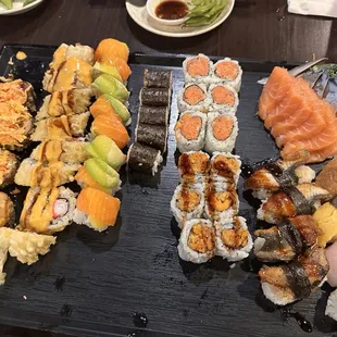 food, sushi, sashimi, sushi and sashimi