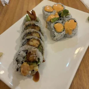 Double Shrimp Roll &amp; Spicy California Roll