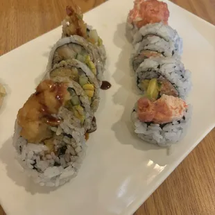 Double Shrimp Roll &amp; Sanshoku Roll