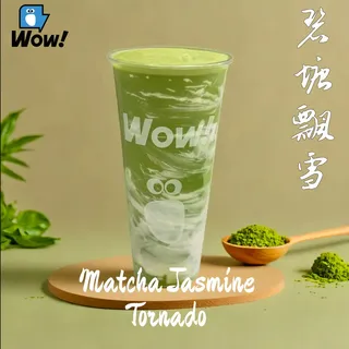 一抹茉莉 Matcha Jasmine Milk Tea (Stir well to Drink)