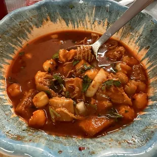 Menudo was very good.
