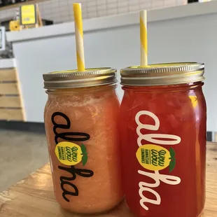 Strawberry Pineapple Lemonade and Lavender Blackberry Lemonade