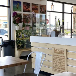 the inside of a restaurant