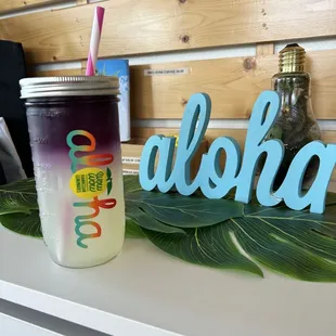 Indoor decor and butterfly mojito lemonade